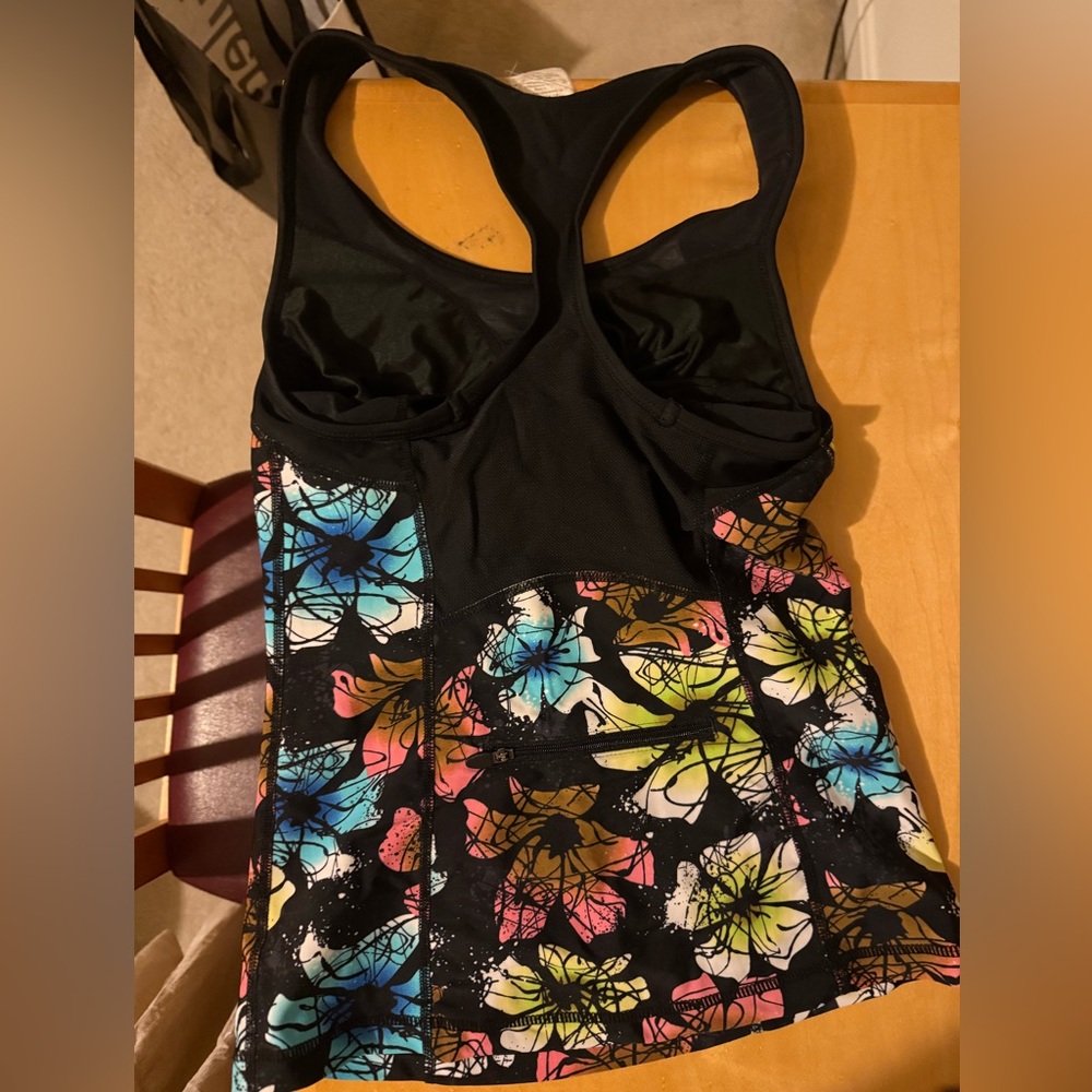 Colorful Floral Racerback Tank Top